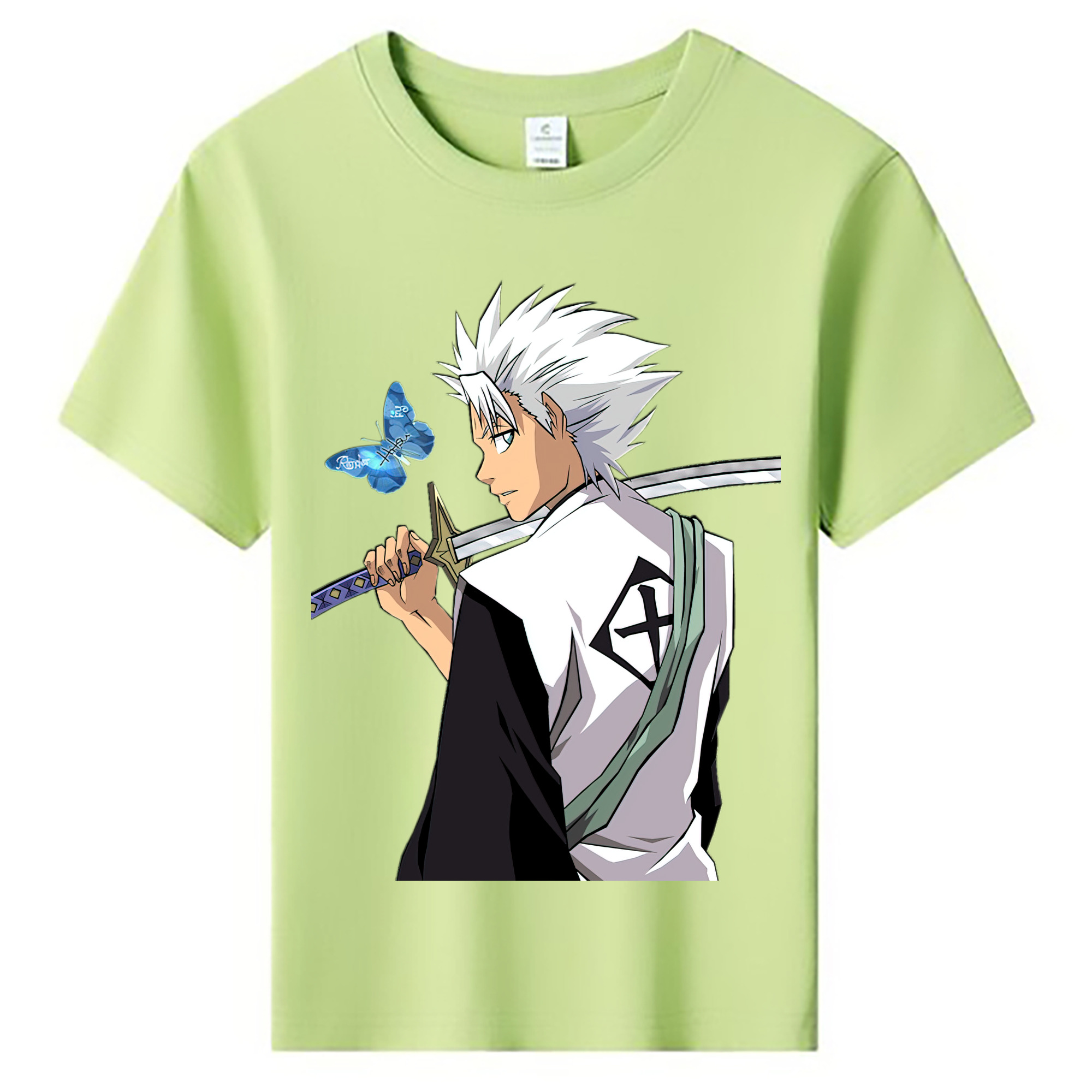 （画像用） ブリーチ 日番谷冬獅郎（ひつがや とうしろう） BLEACH Hitsugaya Toushirou 綿100％キッズTシャツ（フロントプリント）